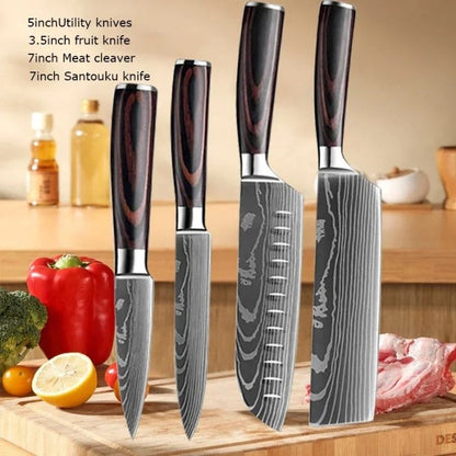 Premium Chef Knife Set, Sharp Kitchen Knives, Durable Steel Chef Knives