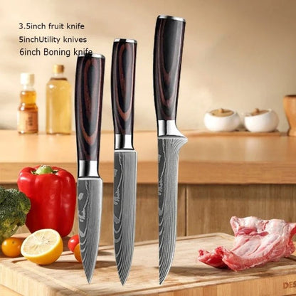 Premium Chef Knife Set, Sharp Kitchen Knives, Durable Steel Chef Knives