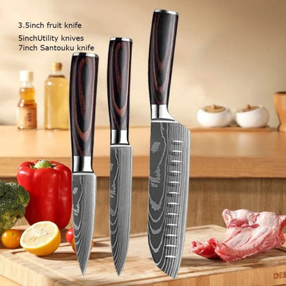 Premium Chef Knife Set, Sharp Kitchen Knives, Durable Steel Chef Knives
