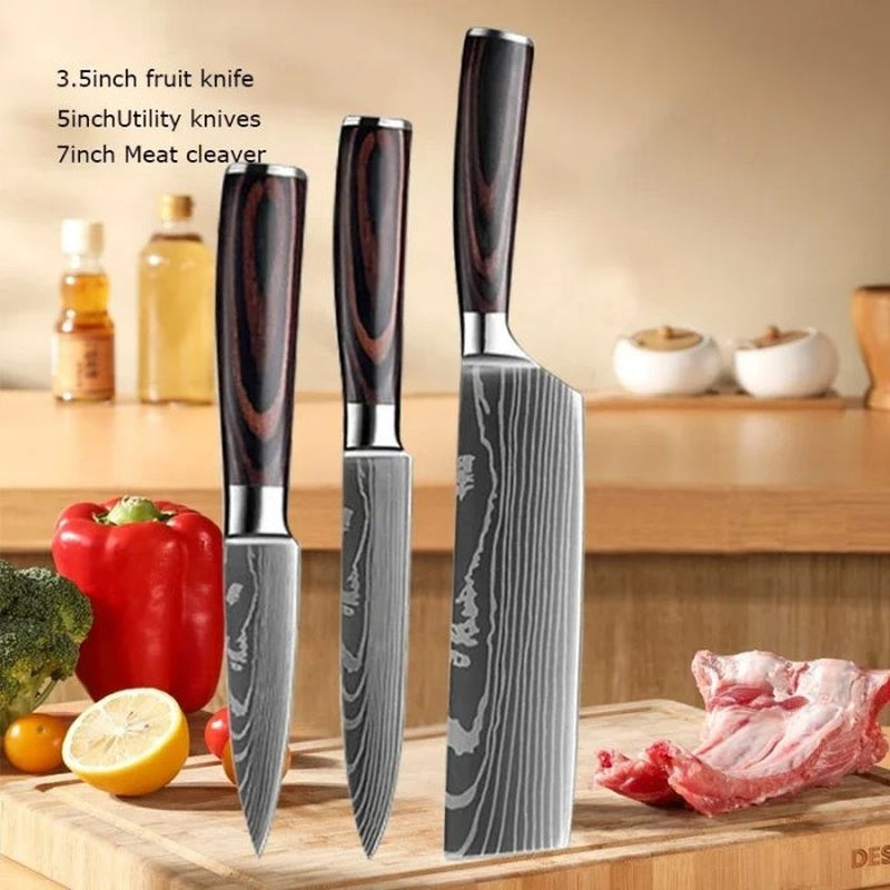 Premium Chef Knife Set, Sharp Kitchen Knives, Durable Steel Chef Knives