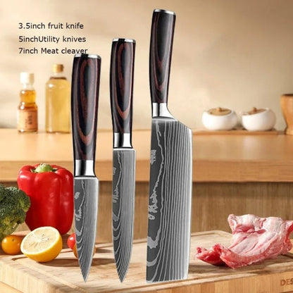 Premium Chef Knife Set, Sharp Kitchen Knives, Durable Steel Chef Knives