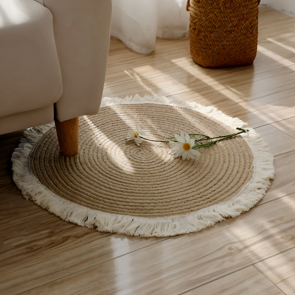 Traditional Plush Round Area Rug - Pexav