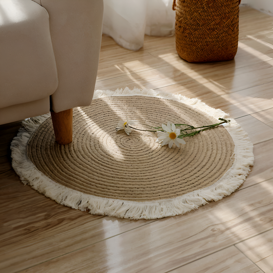 Traditional Plush Round Area Rug - Pexav