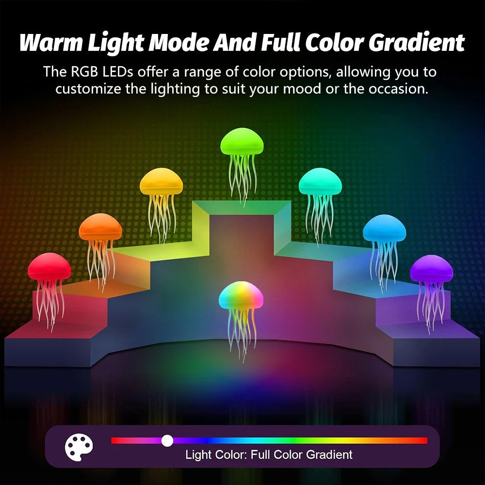 Jellyfish Realistic Night Light Ocean Hanging Lamp Perfect Gift - Color-Changing , Rechargeable, Soothing Ambience