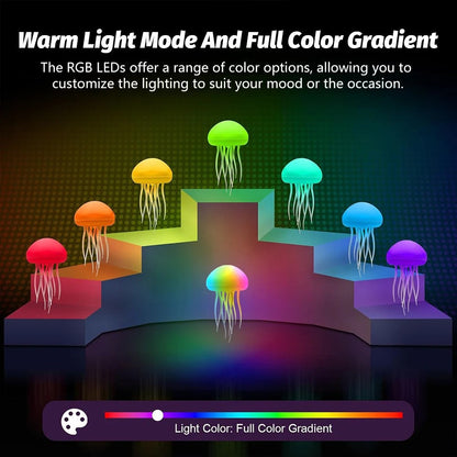 Jellyfish Realistic Night Light Ocean Hanging Lamp Perfect Gift - Color-Changing , Rechargeable, Soothing Ambience