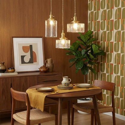 Luxury Metal and Glass Hanging Lamp