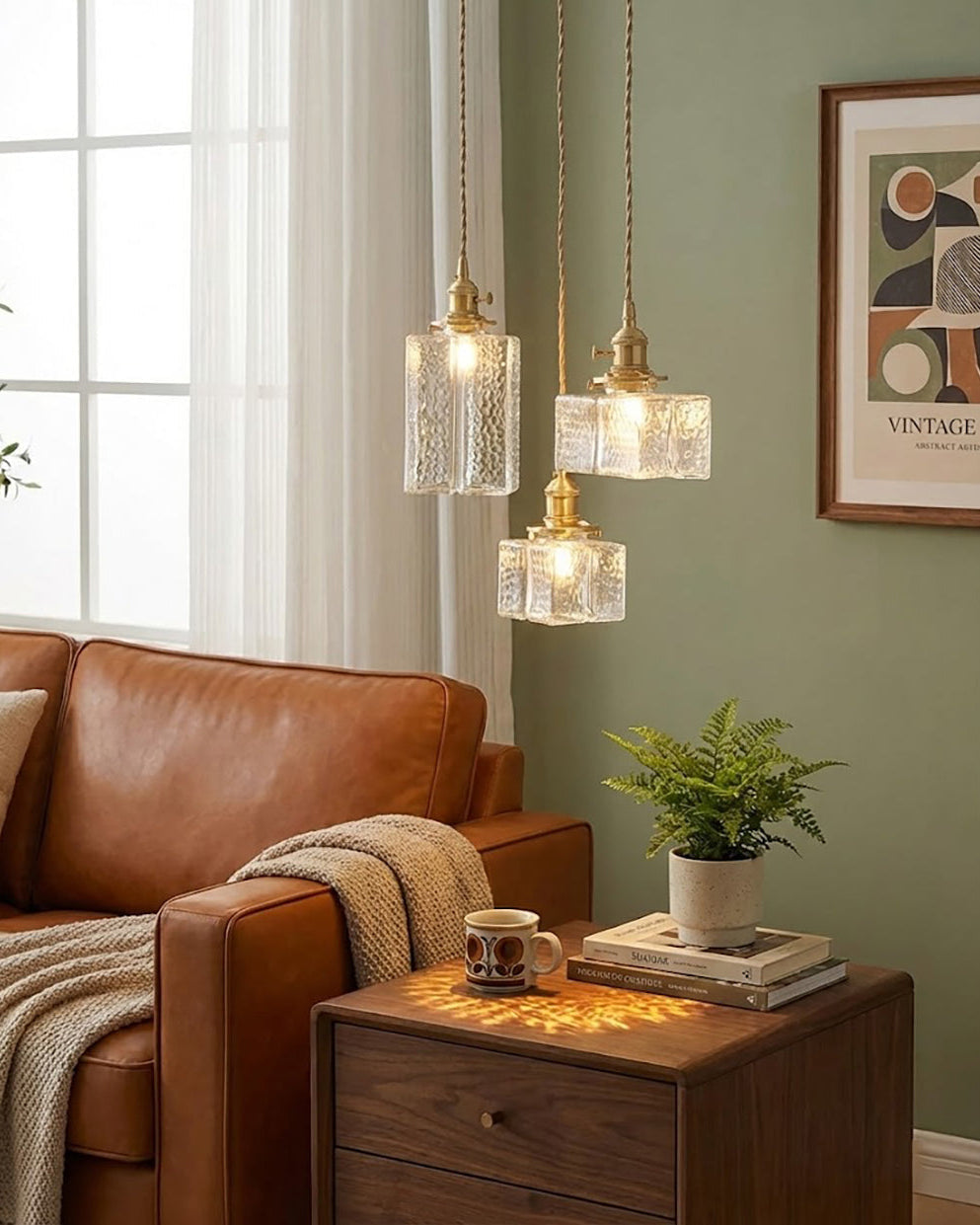 Luxury Metal and Glass Hanging Lamp