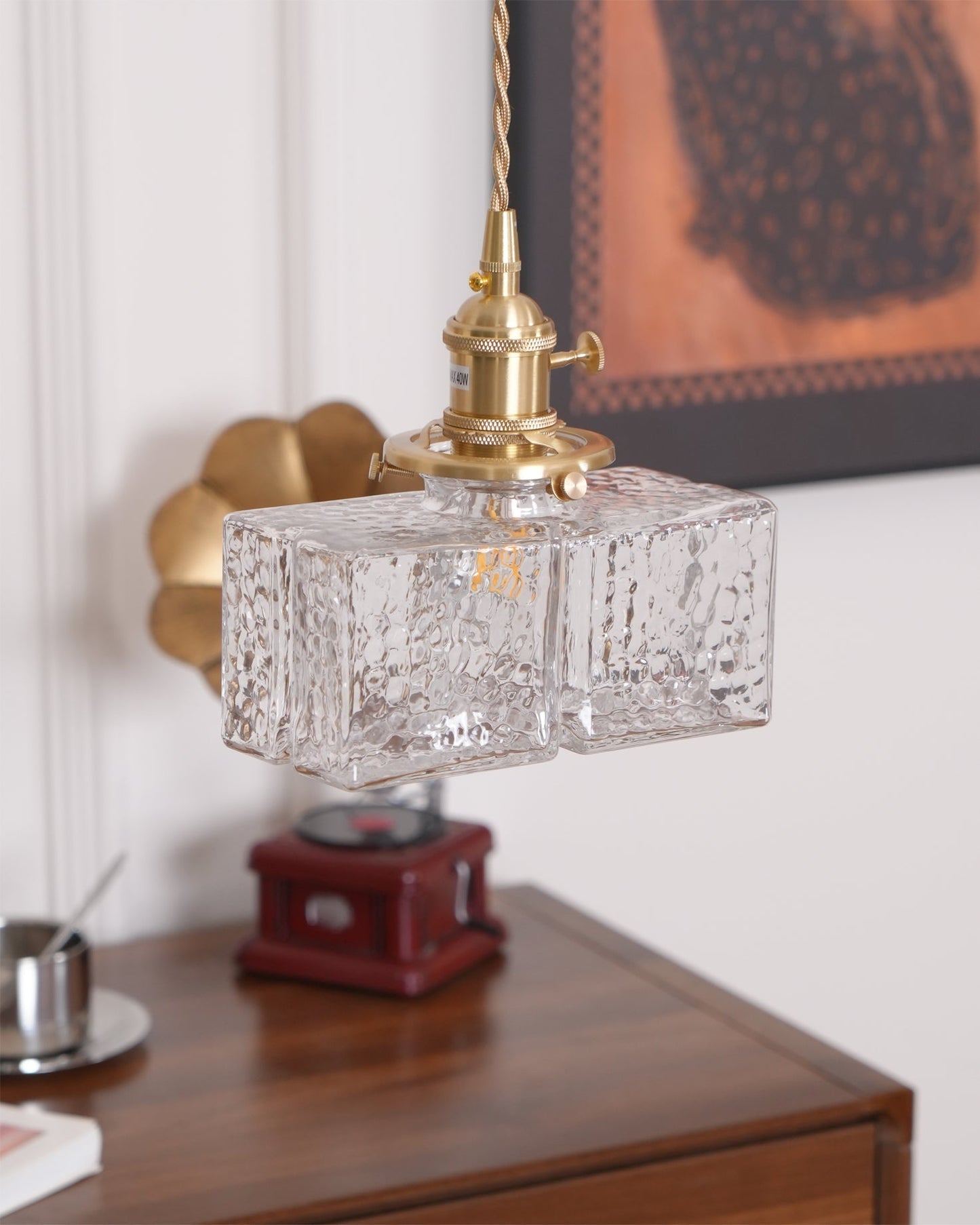 Luxury Metal and Glass Hanging Lamp