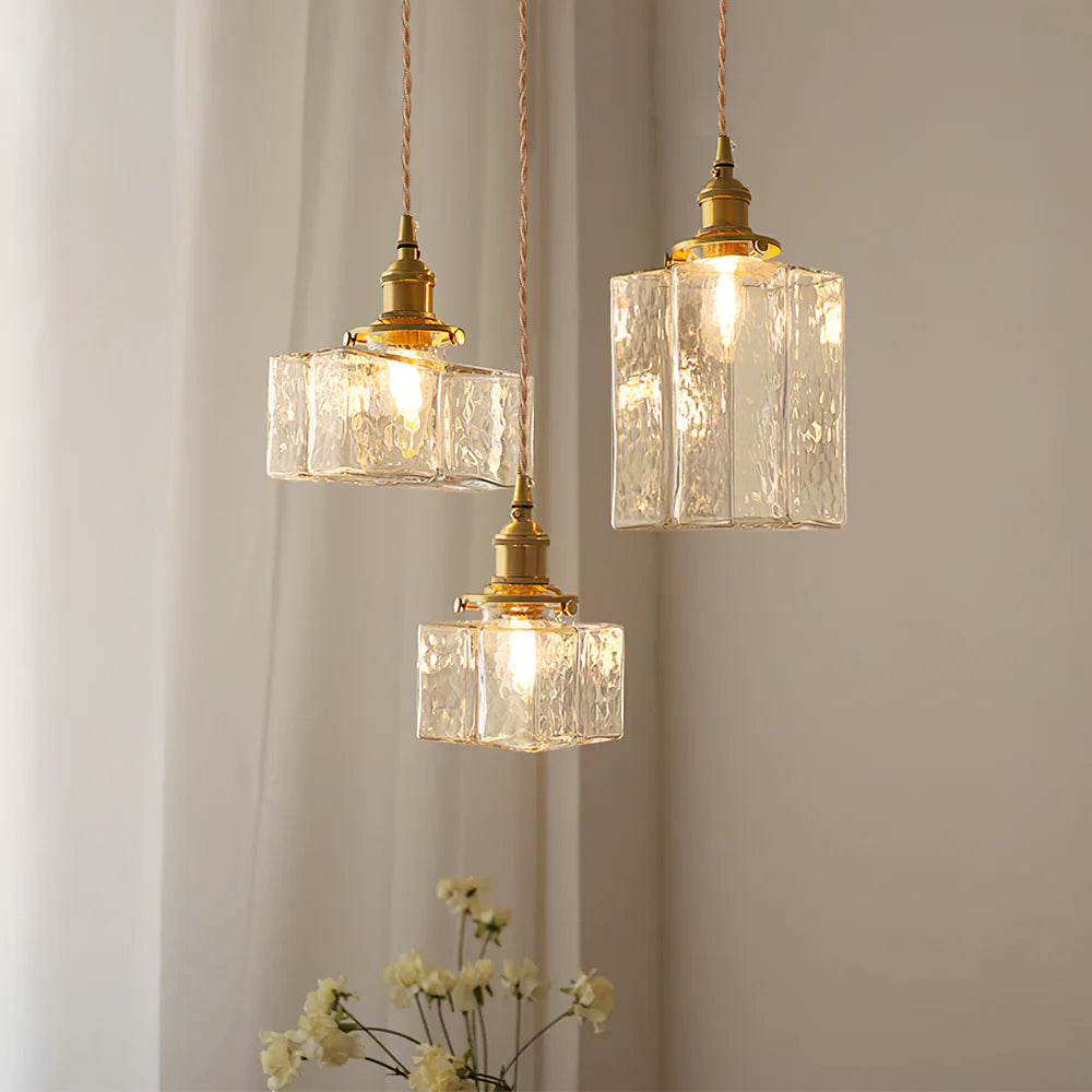 Luxury Metal and Glass Hanging Lamp