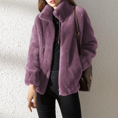 Warm Faux Fur Padded Winter Jacket - Pexav