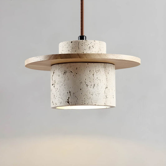 Rustic Earthy Stone Hanging Lamp - Pexav