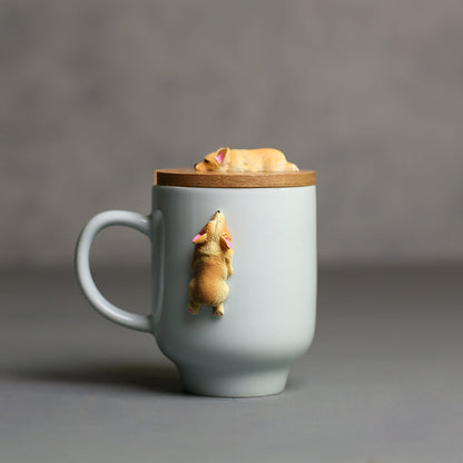 Fun Dog 3D Ceramic Coffee Mugs