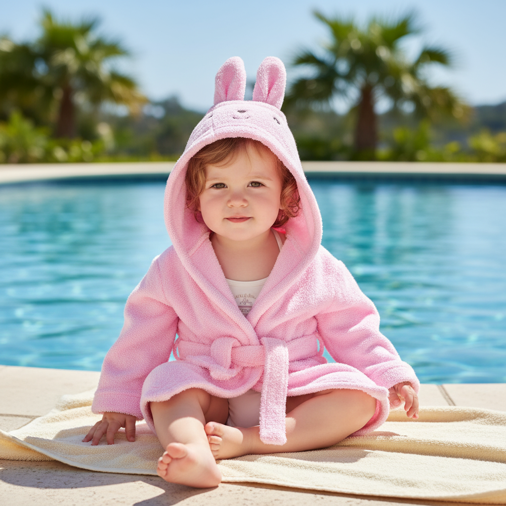 Soft Kids Hooded Bath Robe - Pexav