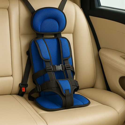 Compact Kids Booster Car Seat with Adjustable Safety Harness - Pexav
