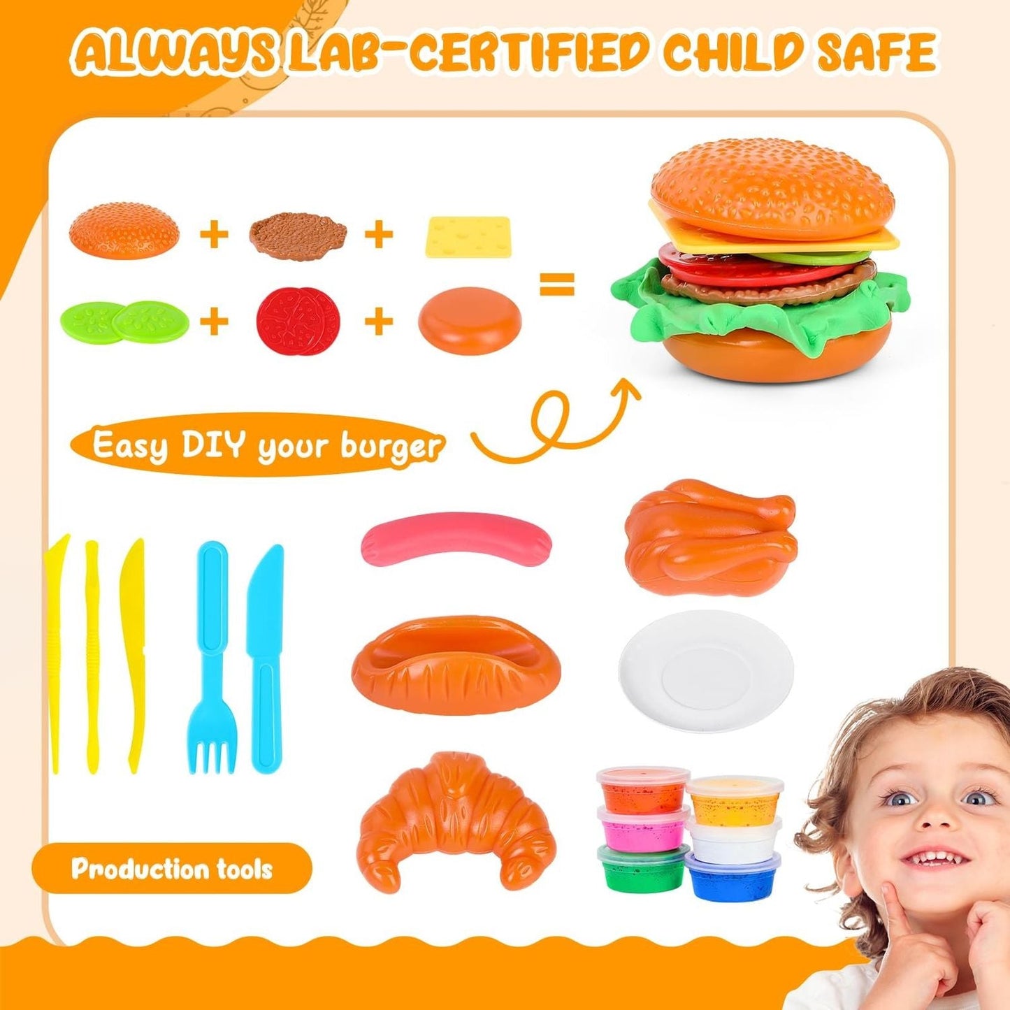 Kitchen Electric Microwave Play Set with Realistic Light, Sound & Accessories Included