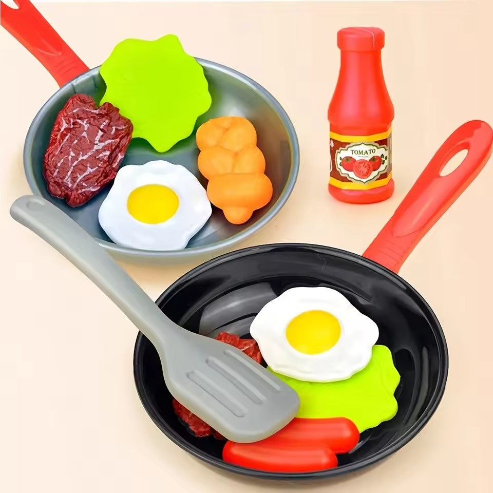 Fun Kids Play Kitchen Set 8 Piece Play Food - Pexav