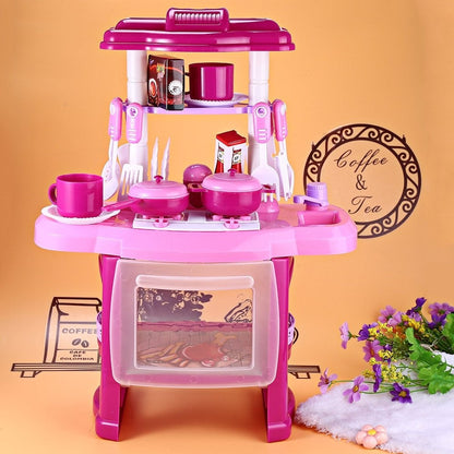 Interactive Kids Kitchen Playset with Lights and Sounds - Pexav