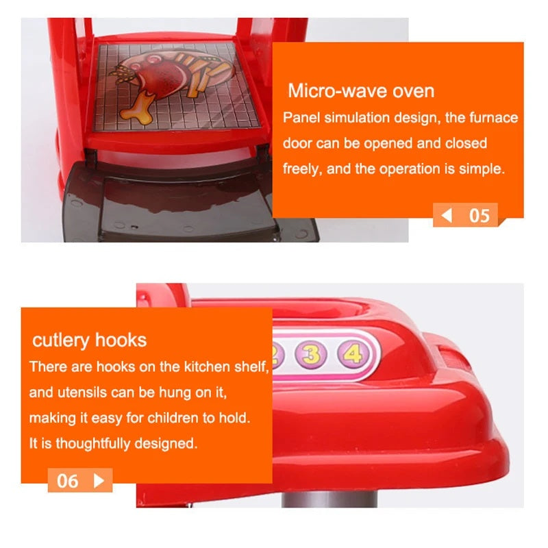 Kitchen Playset Role Playing Game with Light and Sound Water Features Christmas Gift Toys
