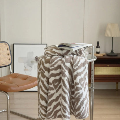 Soft Zebra Print Throw Blanket - Pexav