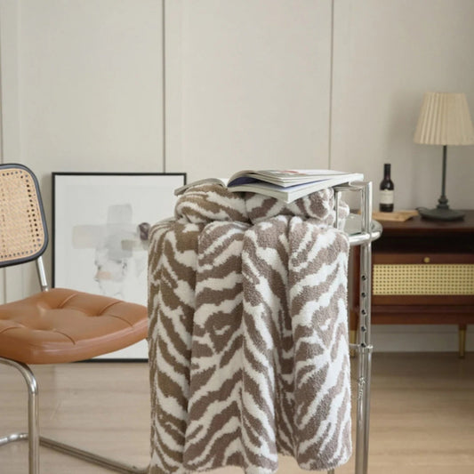 Soft Zebra Print Throw Blanket - Pexav