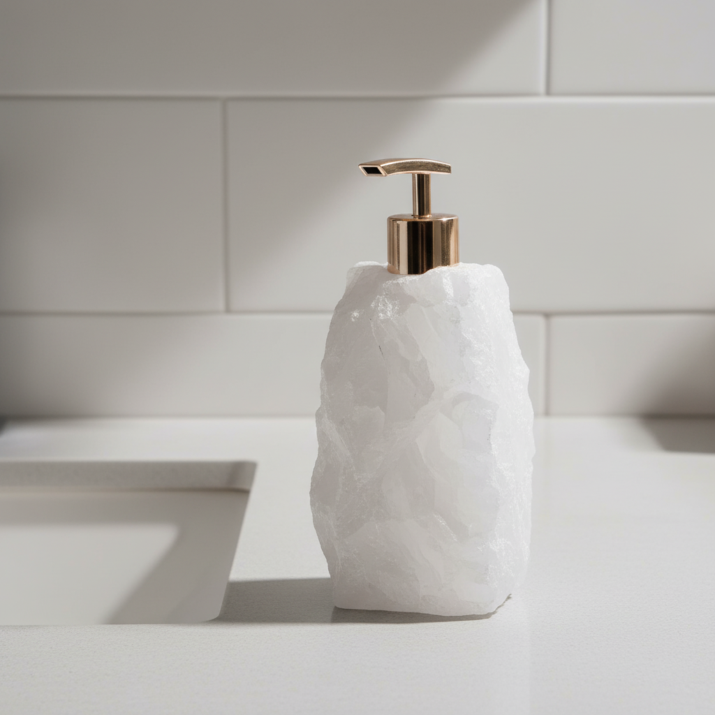 Small Bathroom Soap Dispenser - Stone Soap - Pexav
