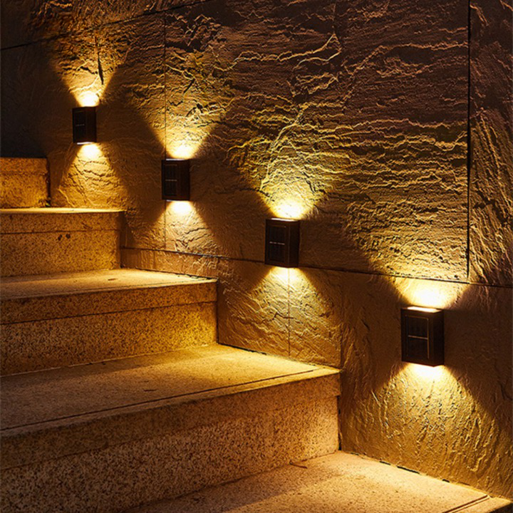 Bright Outdoor Solar Powered Wall Lights