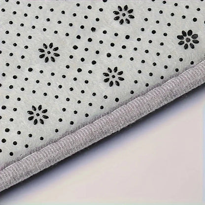 L-Shaped Kitchen Mat, Non-Slip Flannel Floor Mat, Washable Oil-Absorbing Kitchen Rug for Comfort and Safety 2