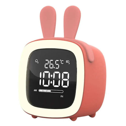 LED Children's Alarm Clock with Night Light – Gentle Wake-Up, Playful Star and Rabbit Design, Energy Efficient 15