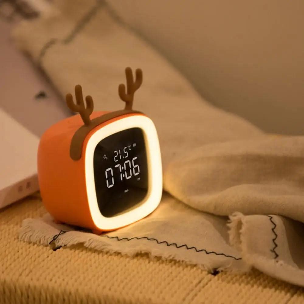 LED Children's Alarm Clock with Night Light – Gentle Wake-Up, Playful Star and Rabbit Design, Energy Efficient 5