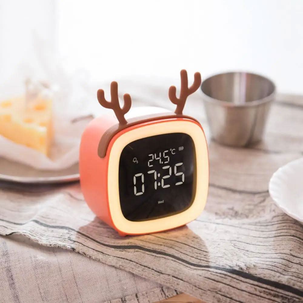LED Children's Alarm Clock with Night Light – Gentle Wake-Up, Playful Star and Rabbit Design, Energy Efficient 6