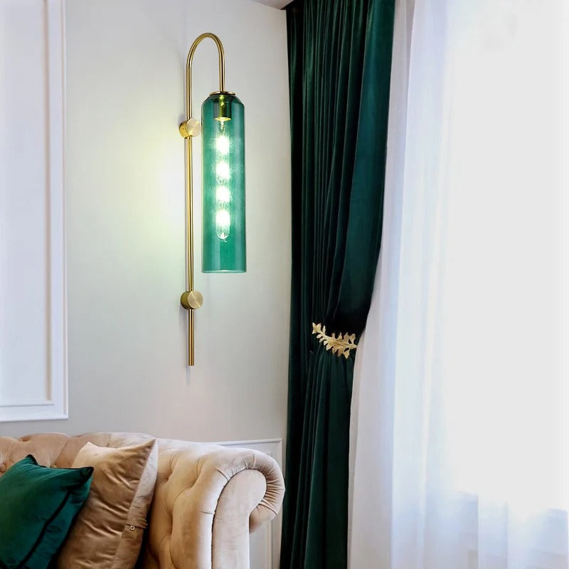 Contemporary Glass LED Wall Lamp for Bedroom - Pexav
