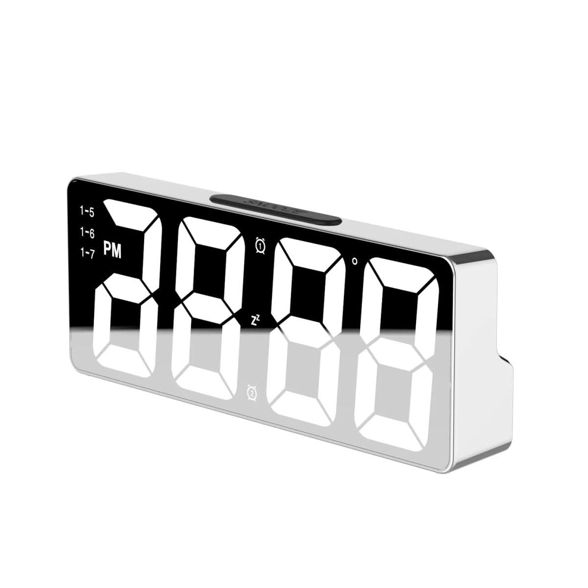 Small LED Clock with Temp and Dimmable Light - Pexav
