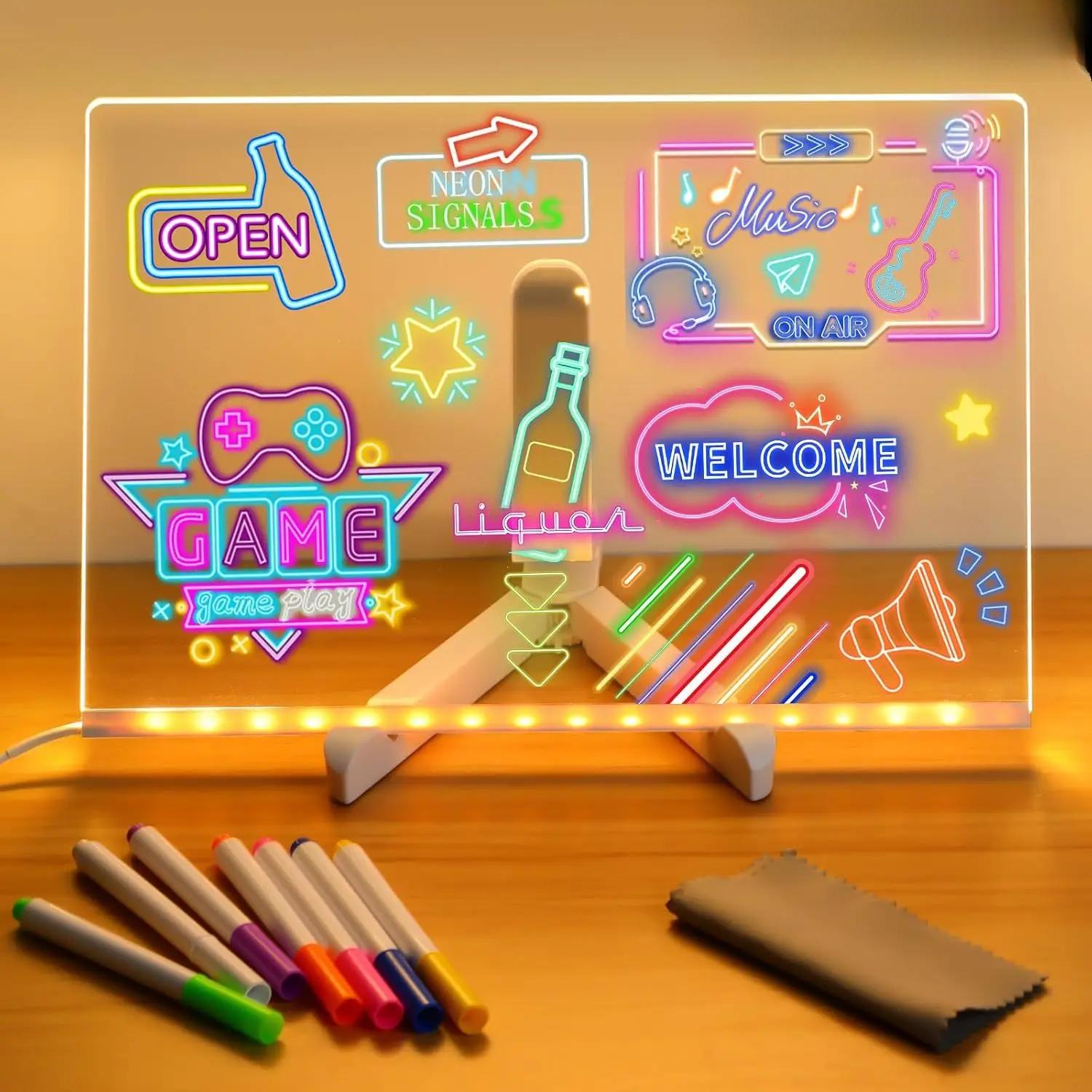 Colorful LED Art Board for Kids, Erasable and Rechargeable - Pexav