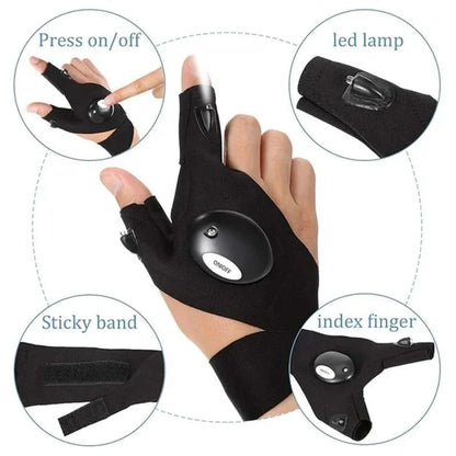 Waterproof LED Bike Gloves for Outdoor Activities
