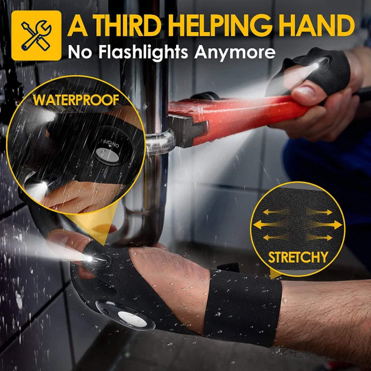 Waterproof LED Bike Gloves for Outdoor Activities
