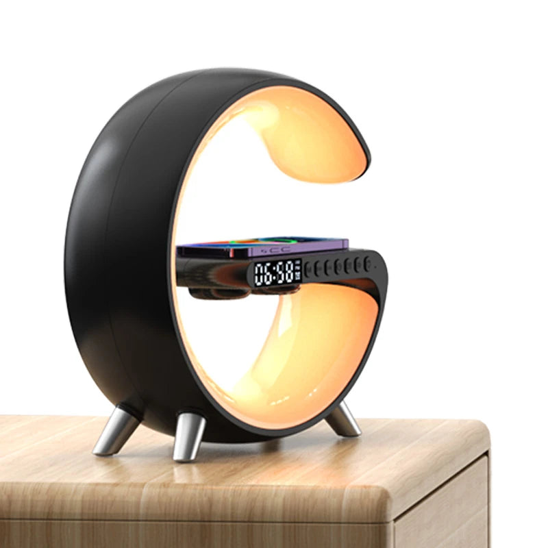 LED Smart Lamp with Wireless Charging, Bluetooth Speaker, and RGB Light Effects – 256 Modes and 16 Million Colors 1
