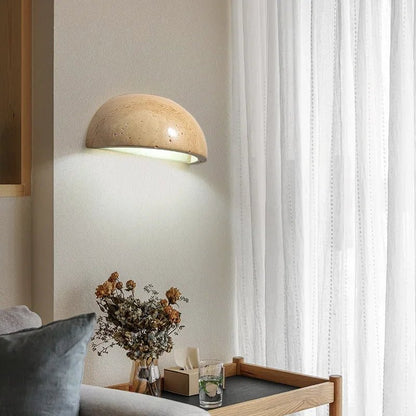 LED Stone Wall Sconce - Handcrafted Ambient Wall Light for Living Room and Bedroom, Energy Efficient Decorative Lighting 2