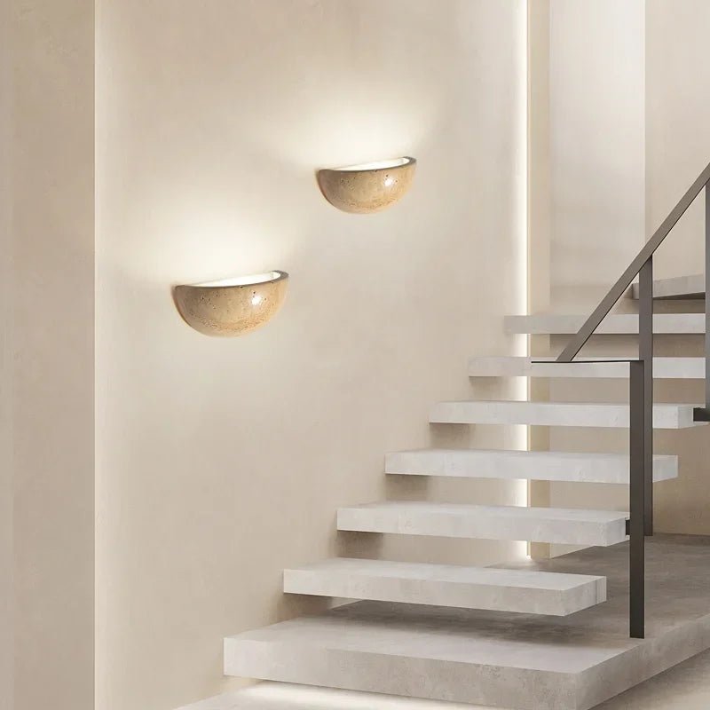 LED Stone Wall Sconce - Handcrafted Ambient Wall Light for Living Room and Bedroom, Energy Efficient Decorative Lighting 5
