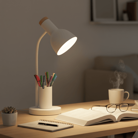 Compact LED Desk Lamp with Adjustable Brightness - Pexav