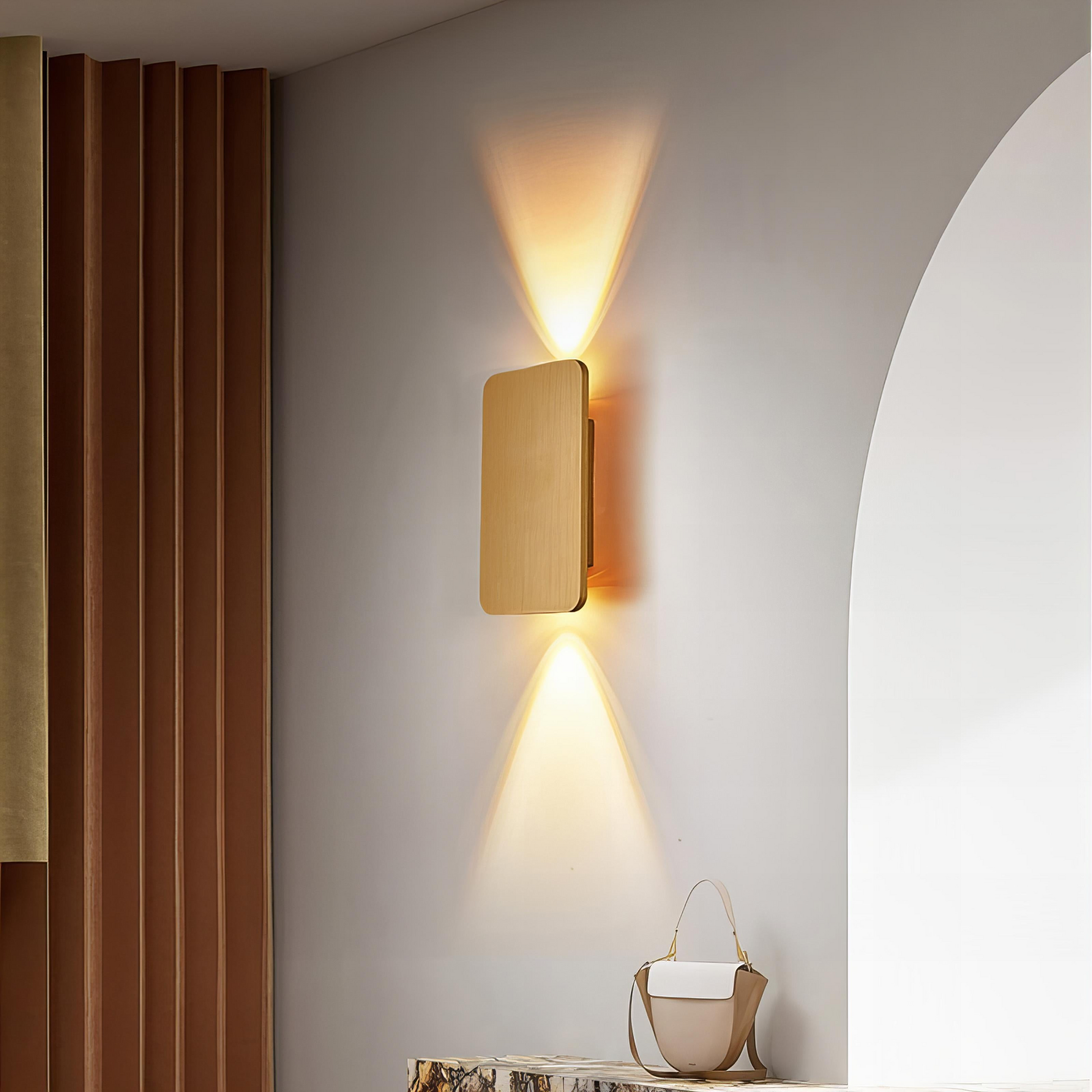 Sleek Wooden LED Wall Light with Adjustable Arm - Pexav
