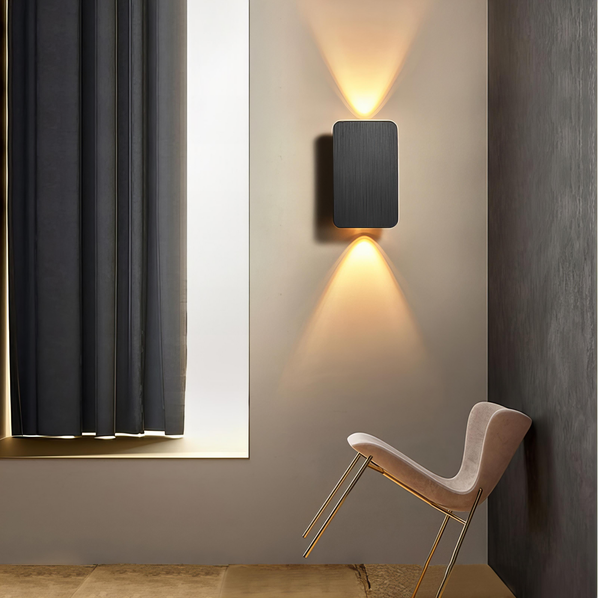 LED Wall Lamp in Minimalist Wood Design with Adjustable Warm and Cool White Light – Ideal for Living Rooms and Hallways 3