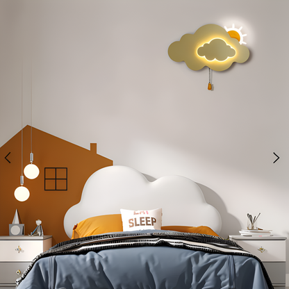 LED Wall Light for Children's Room - Cloud and Sun Design, Soft Eye-Friendly Glow, Eco-Friendly Materials, 26cm x 15cm 8