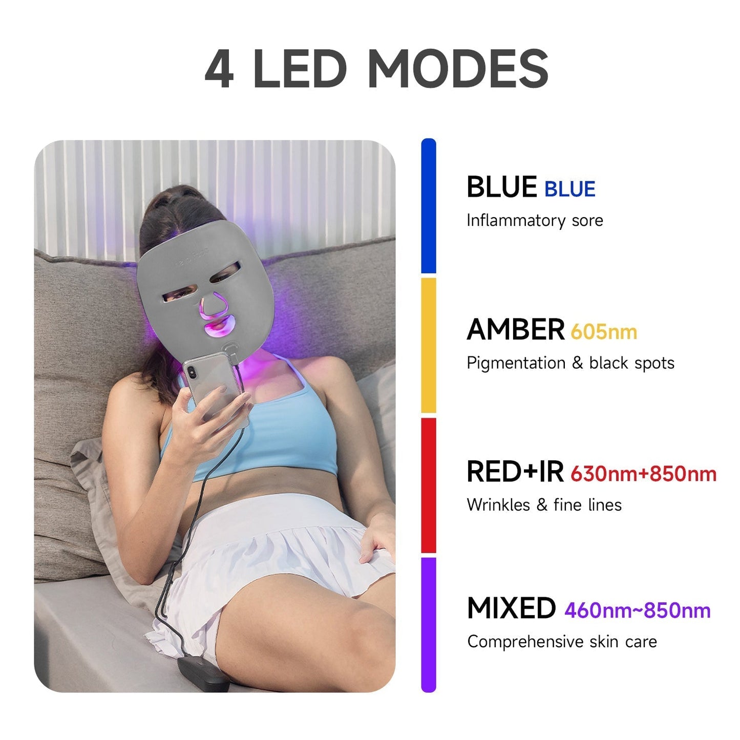 Advanced LED Facial Mask for Acne and Anti Aging