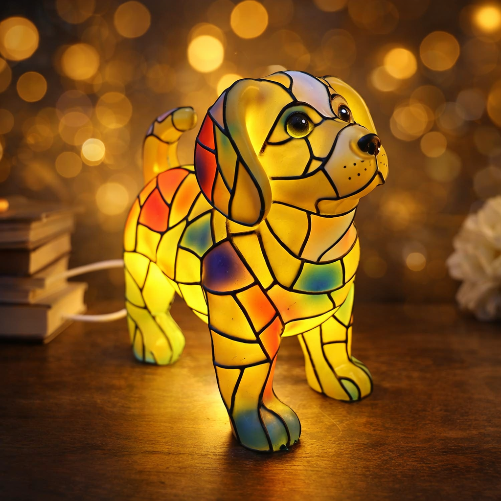 Cute Dog Resin Table Lamp - Pexav