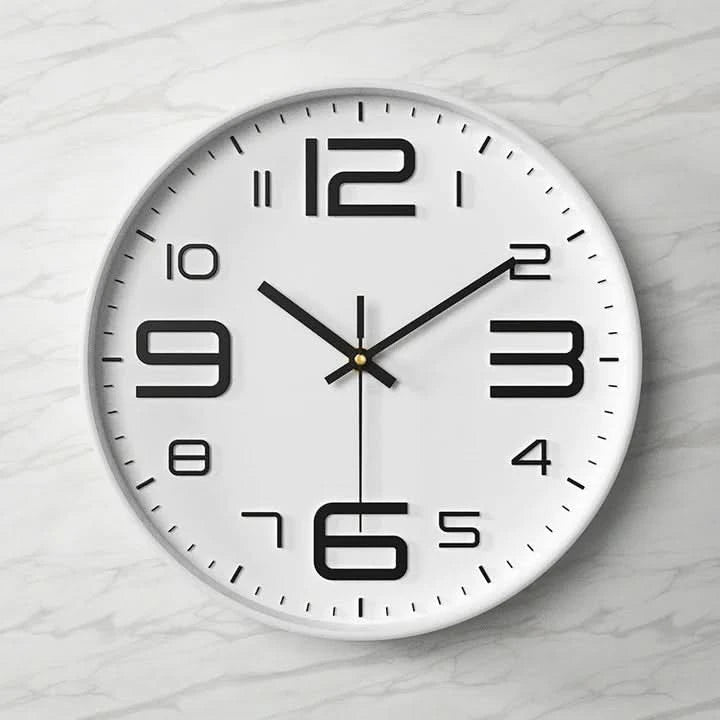 Large 3D Wall Clock with Easy-to-Read Numbers – Modern Minimalist Home and Office Decor 9
