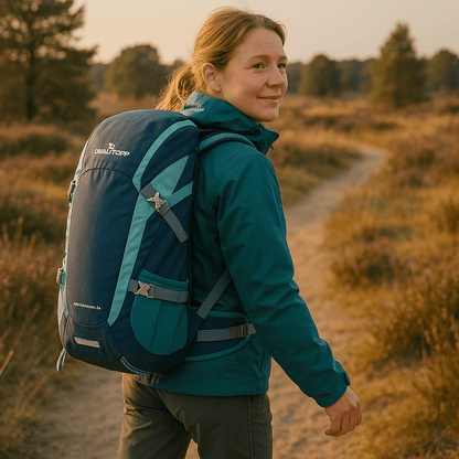 Spacious Water Resistant Hiking Backpack, Compact Foldable Style