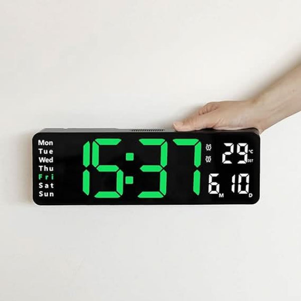 Big LED Clock with Nightlight and Dimming Feature - Pexav