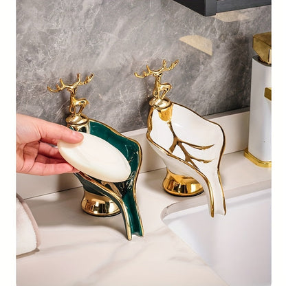 Leaf-Shaped Soap Dish Holder for Shower – Elegant Design, Moisture-Resistant Plastic, Keeps Soap Dry and Clean 6