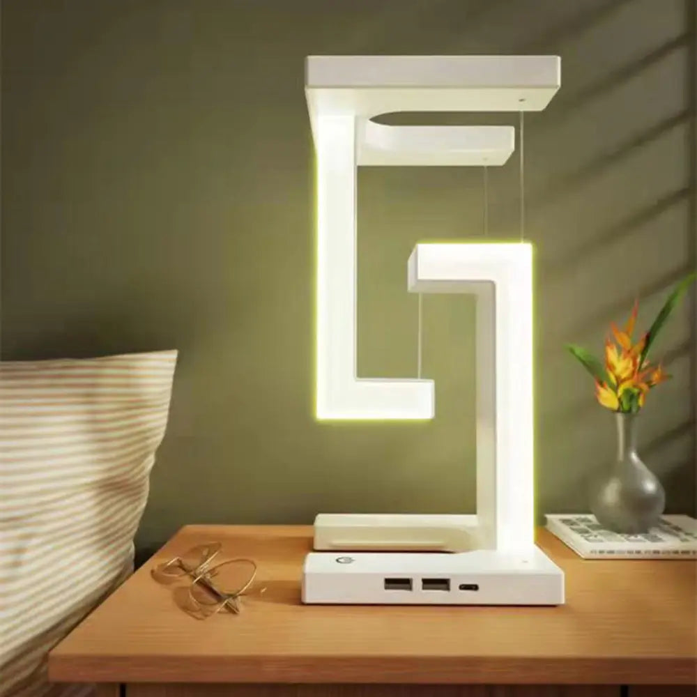 Levitating Wireless Charger with Multi-Zone Lighting and Touch Control – Modern USB-C Charging Station 4