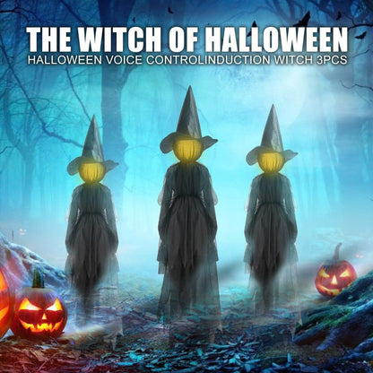 Lighted Halloween Witch Stake – Halloween Witches Decor with Sound, Safe Material and Easy Installation & Use